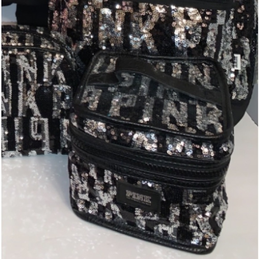 VS PINK RARE New Fashion Show Sequin Beauty Case
